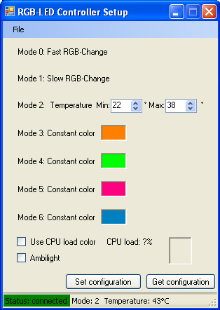 USB RGB LED Controller