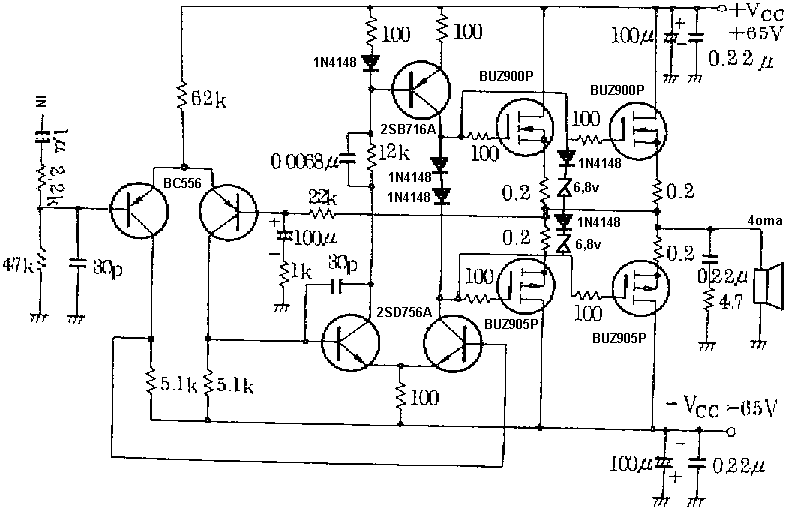 MOSFET Power Amplifier 200W