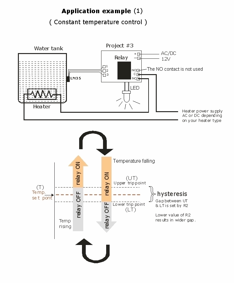 Thermostat Controller with Relay using LM35 and TL431