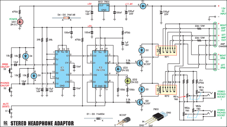 Stereo Headphone Amplifier Adapter