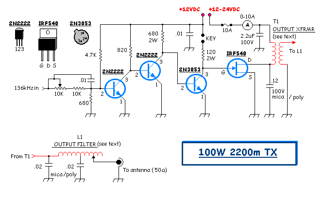 100W Transmitter Amplifier for 2200m