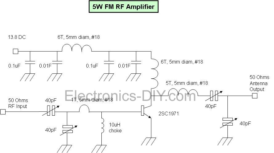 5 Watts FM RF Amplifier