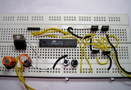 PWM Motor Driver with MOSFET H-Bridge and AVR ATmega8