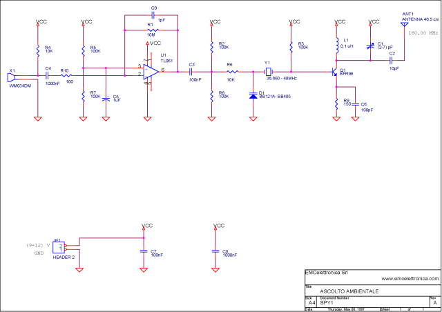 Micro Spy PLL FM Transmitter