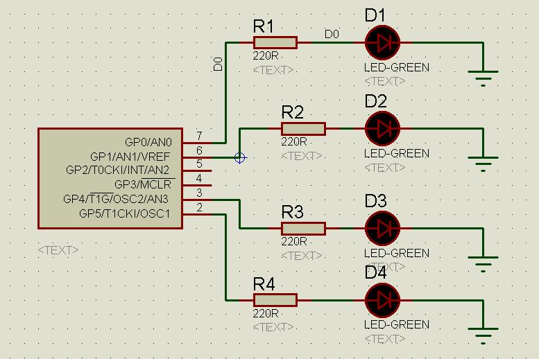 Running LEDs with PIC 12F675