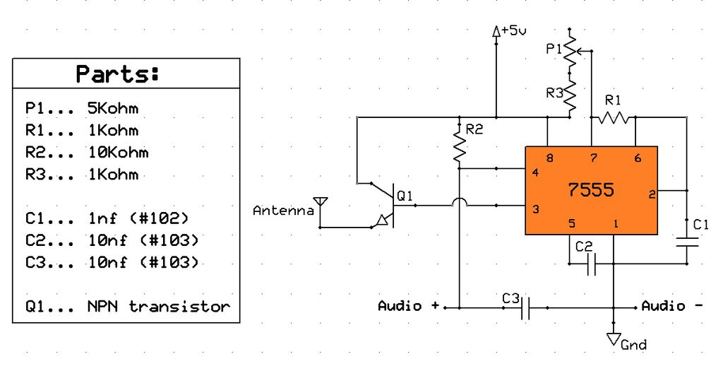 AM Radio Transmitter Using 555 Chip