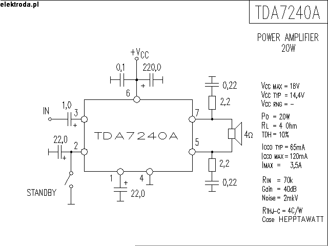 TDA based Amplifier Schematics