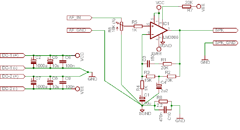 LM3886 Gainclone Amplifier 2x68 Watt