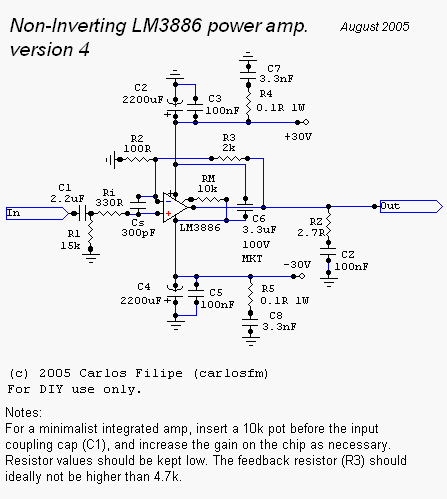 LM3886 Power Amp with DIY Chassis