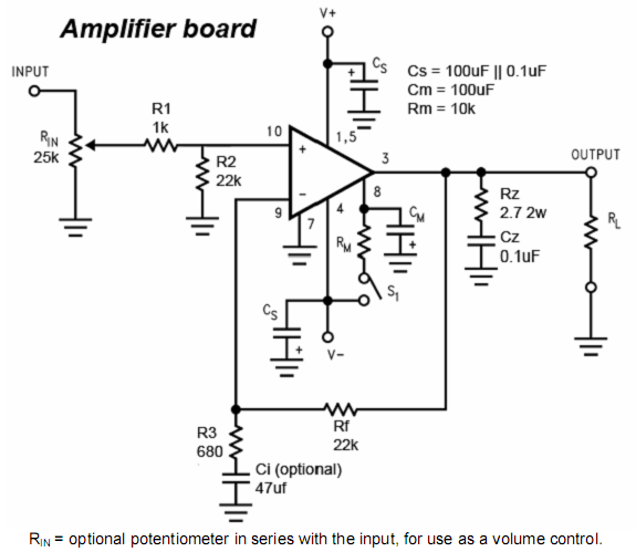 LM3886 Monoblock Gainclone Amplifier