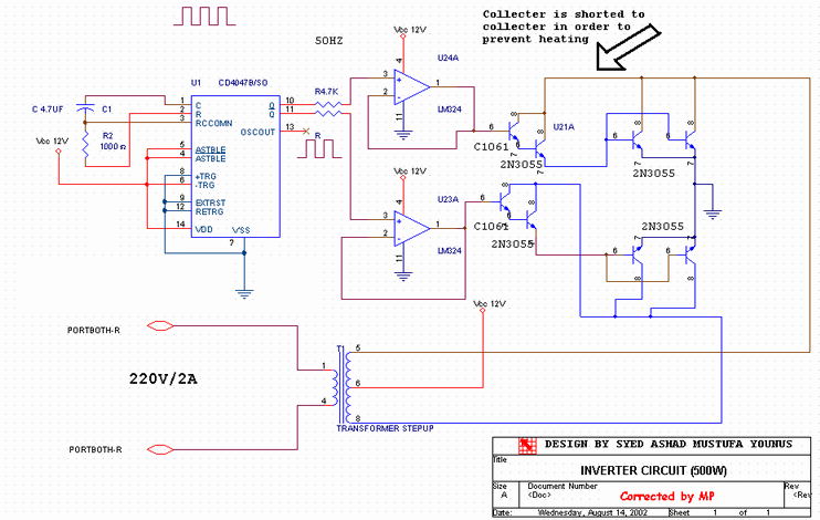 12V to 110V / 220V 500W Inverter