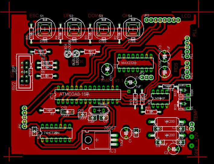 AVR ATMega8 board for PLL MC145170