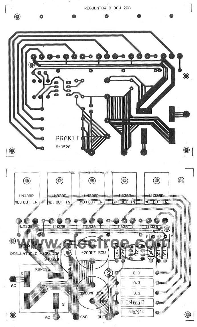 0-30V 20A High Power Supply with LM338