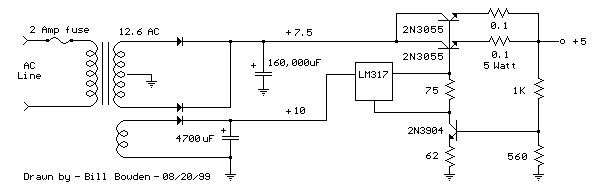 High Current LM317 Regulated Power Supply