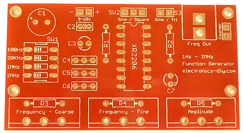  1Hz to 2MHz Function Generator Kit with XR2206