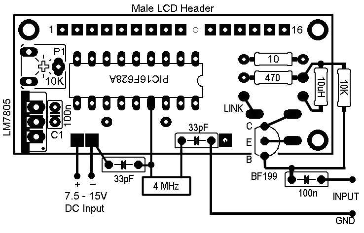 10Hz - 60MHz Frequency Meter / Counter Kit