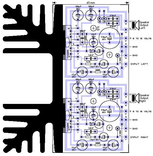 20 Watt Stereo Amplifier with TDA2005