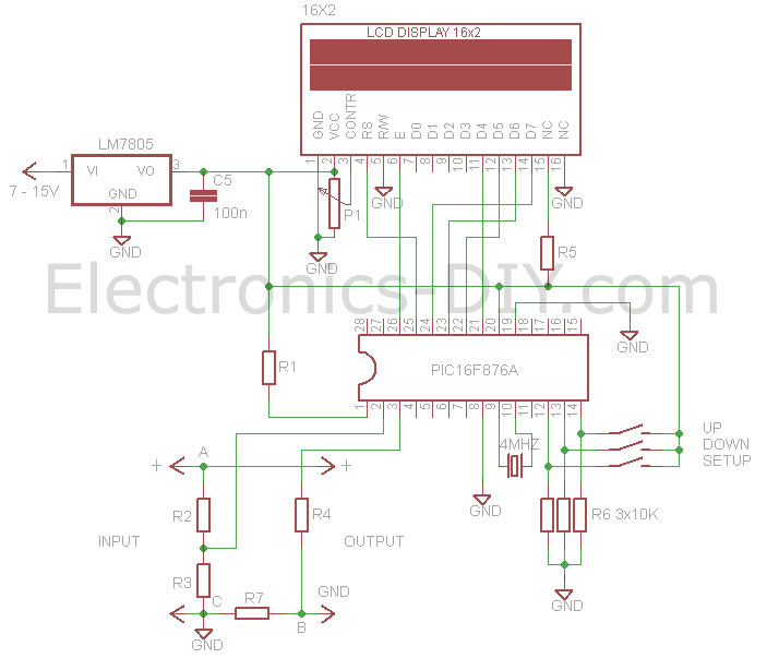 Volt Amp Meter Wiring Diagram from www.electronics-diy.com