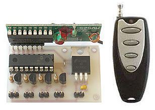 4-Channel 433MHz Wireless RF Remote Control Kit (200m)