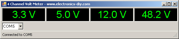 4-Channel USB Volt Meter 