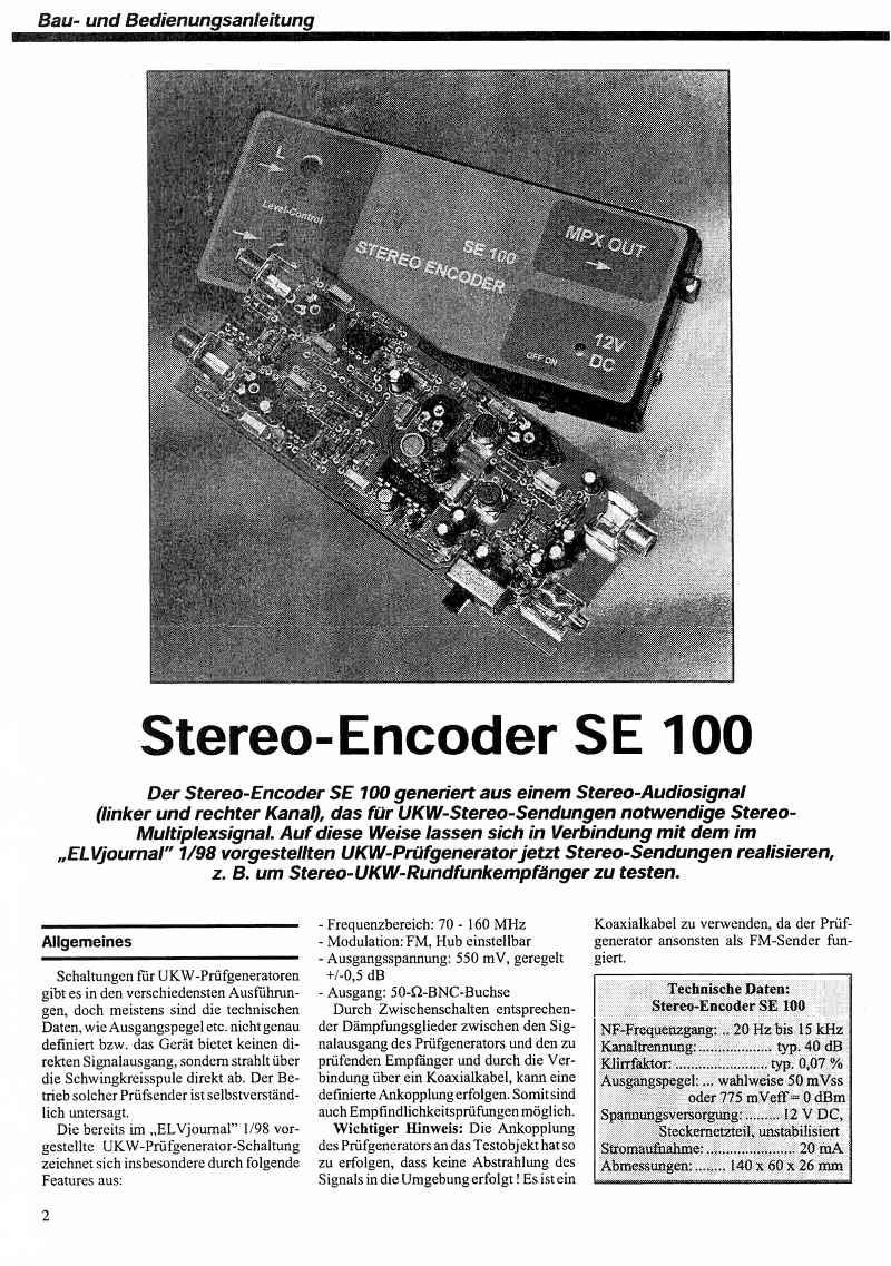 Professional Stereo Encoder