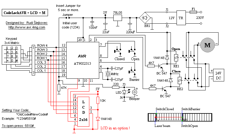 Code Lock with ATMEL AVR 