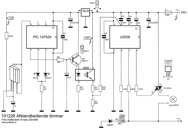 Wireless controlled lightdimmer