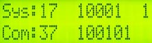 TV-remote RC5/RC6 codes on a LCD