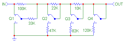 Resistor-Switch Networks for Audio Volume Control