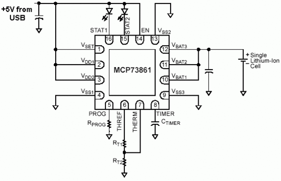 USB Li-ion Battery Charger