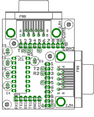 USB to RS232 Adapter with FT232