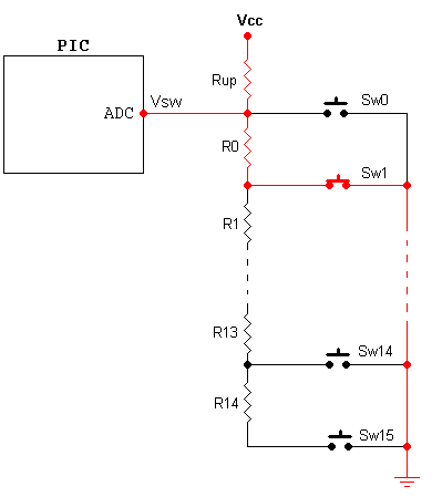 Multiple Switches with Single PIC Input