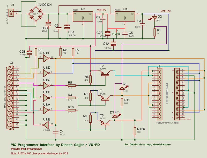 Parallel Port Microchip PIC Micro Controller Programmer