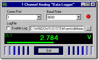 Serial Voltmeter using the PIC16C71