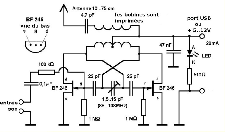 USB Mono FM Transmitter