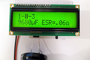 ESR meter - Electrolytic capacitor tester